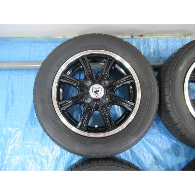 155/65R13 夏タイヤ BRIDGESTONE BROOK 13インチ 4B 4H/100 ET45 中古4