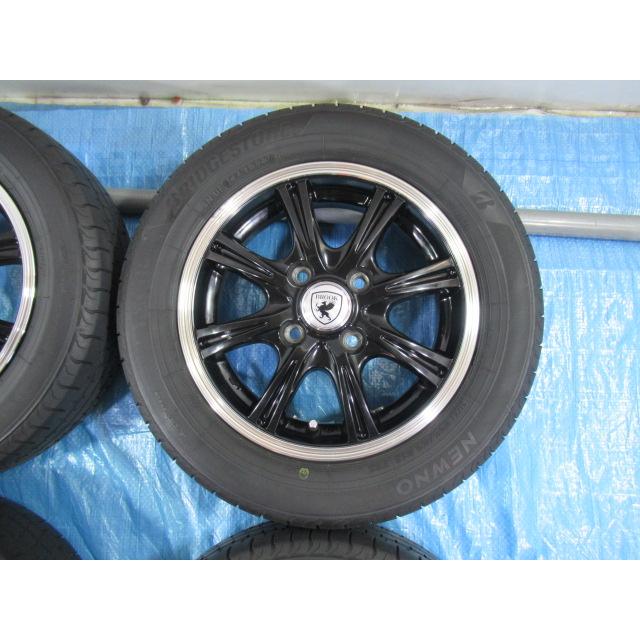 155/65R13 夏タイヤ BRIDGESTONE BROOK 13インチ 4B 4H/100 ET45 中古4