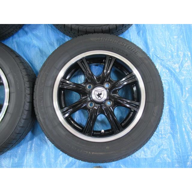 155/65R13 夏タイヤ BRIDGESTONE BROOK 13インチ 4B 4H/100 ET45 中古4