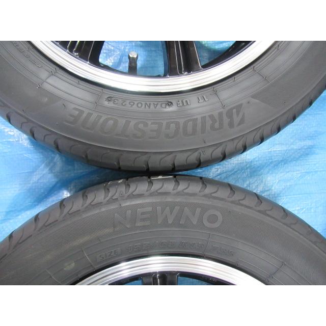 155/65R13 夏タイヤ BRIDGESTONE BROOK 13インチ 4B 4H/100 ET45 中古4