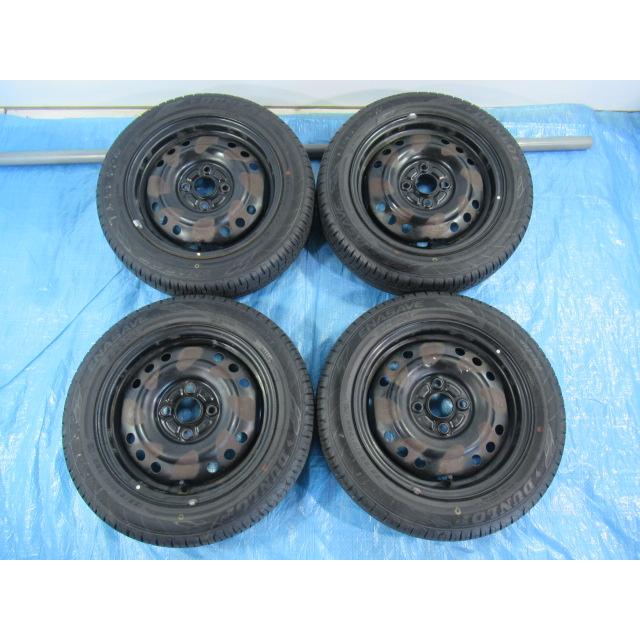 155/65R14 夏タイヤ DUNLOP ダイハツ純正鉄 14インチ 4.5J 4H/100 ET45
