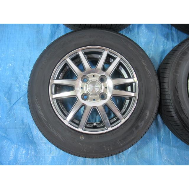 145/80R13 夏タイヤ MARQUIS ENKEI 13インチ 4B 4H 100 ET45 中古4本