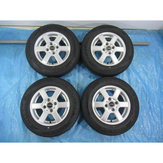 145/80R13 夏タイヤ DUNLOP GIRO 13インチ 4.5B 4H 100 ET45 中古4本 