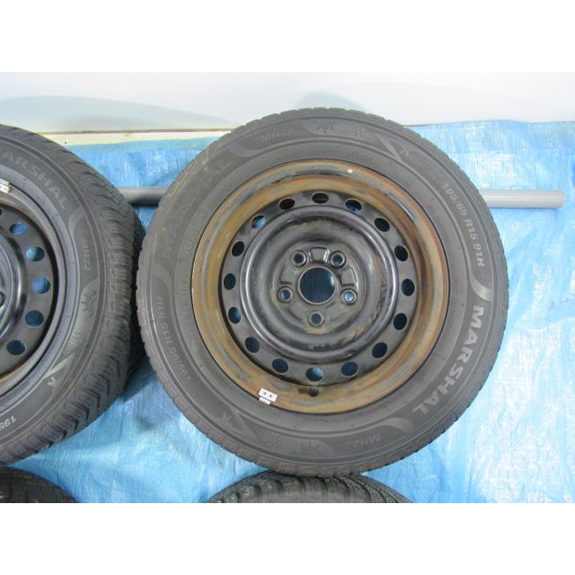 195/65R15 オールシーズン トヨタ純正鉄 15インチ 6J 5H/114.3 ET39 