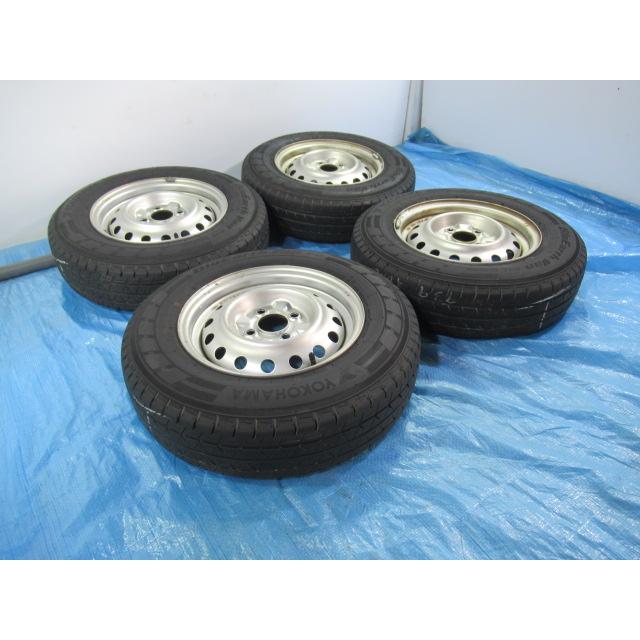 165/80R13 90/88N LT 6PR YOKOHAMA BluEarth-van RY55 日産 鉄ホイール 