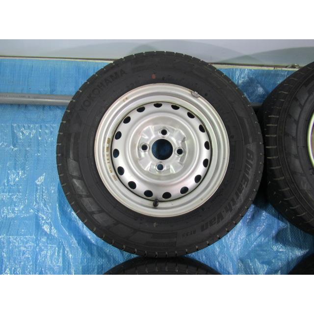 165/80R13 90/88N LT 6PR YOKOHAMA BluEarth-van RY55 日産 鉄ホイール 