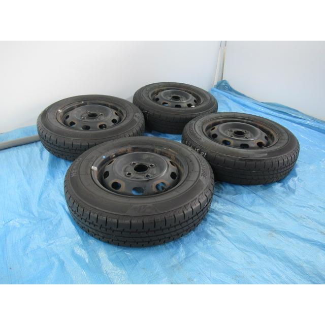 145/80R13 夏タイヤ BRIDGESTONE ダイハツ純正鉄 13インチ 4.5B 4H/100 