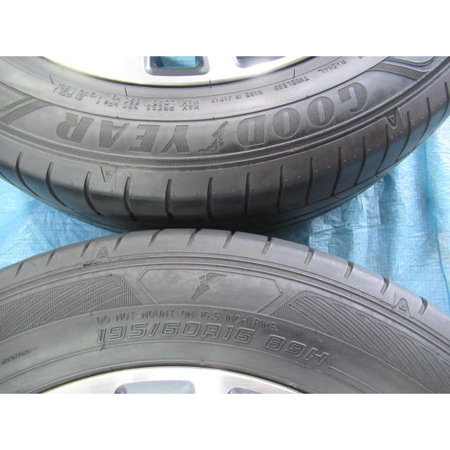 195/60R16 夏タイヤ GOODYEAR 日産純正 ENKEI 16インチ 6J 5H/114.3 