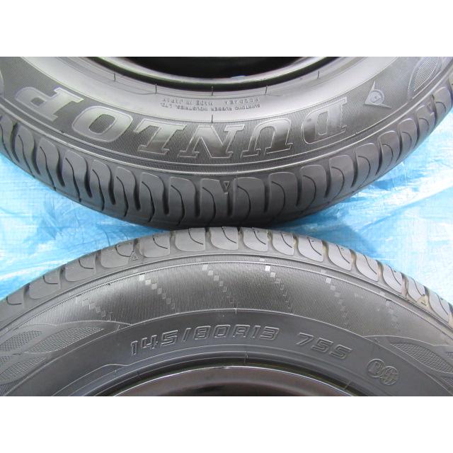 145/80R13 夏タイヤ DUNLOP ダイハツ純正鉄 13インチ 4B 4H/100 ET45
