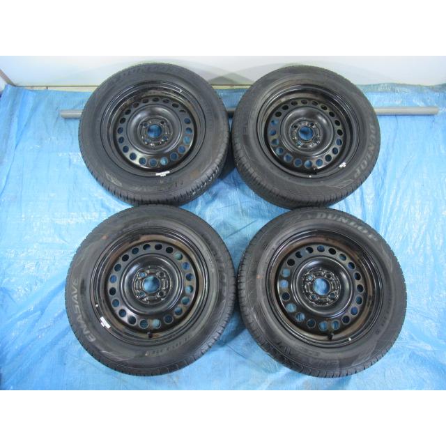 185/65R15 夏タイヤ DUNLOP 日産純正鉄 15インチ 5.5J 4H/100 ET40
