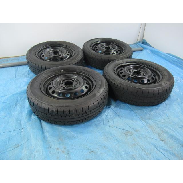 155/65R13 夏タイア BRIDGESTONE スズキ純然たる鉄 13in 4B 4H 100 ET45 中古4本 MR手押し車 コントラルト セルボ 調色板 手押し車R T009362