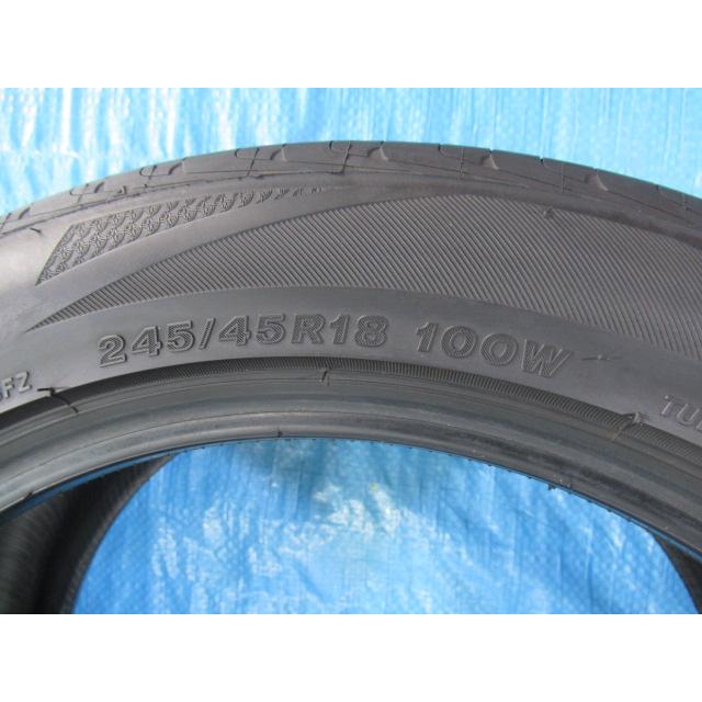 245/45R18 100W BRIDGESTONE REGNO GR-XIII エア漏れ点検済 バリ溝9分