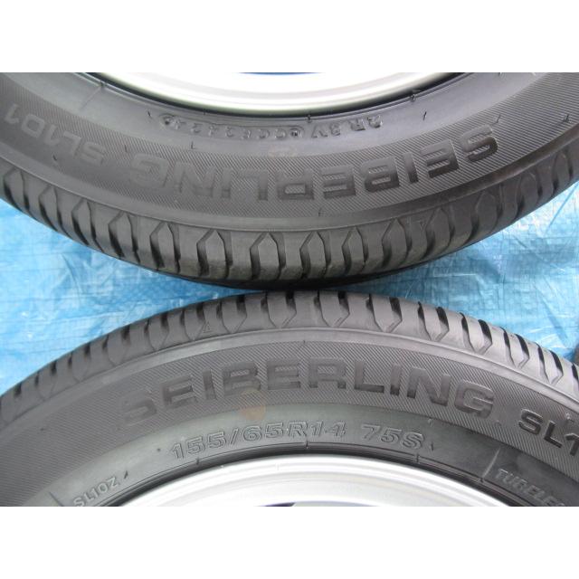 155/65R14 夏タイヤ BRIDGESTONE スバル純正 ENKEI 14インチ 4.5J 4H