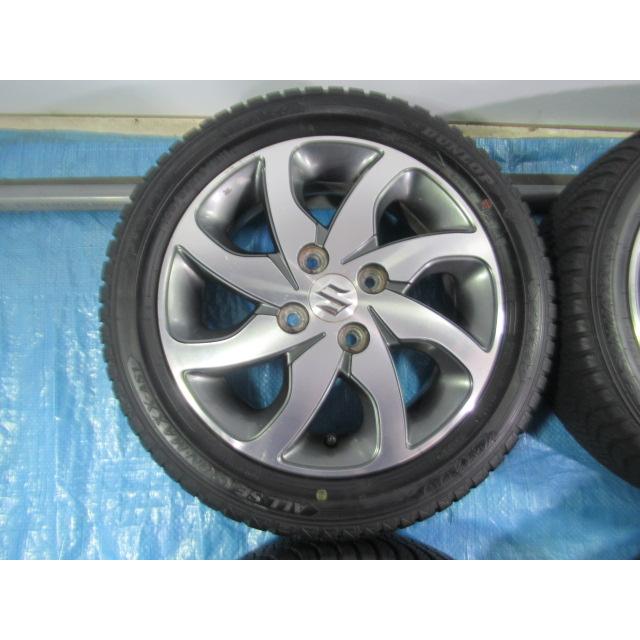 【値下げ】165/55R14 ダンロップEC202 スズキ純正ホイール４本セット 165/55R14 オールシーズンタイヤ DUNLOP 日産 スズキ 純正 14インチ