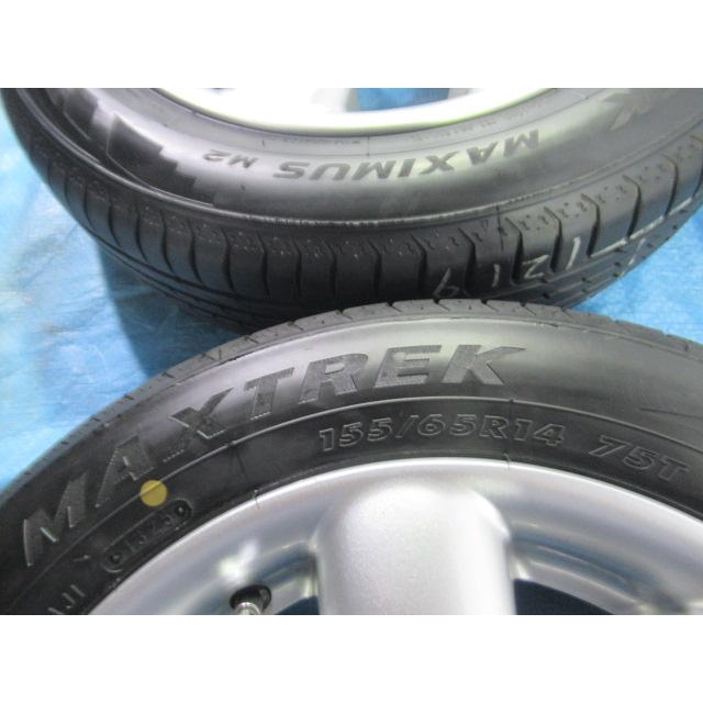 155/65R14 夏タイヤ MAXTREK スズキ純正 14インチ 4.5J 4H/100 ET45