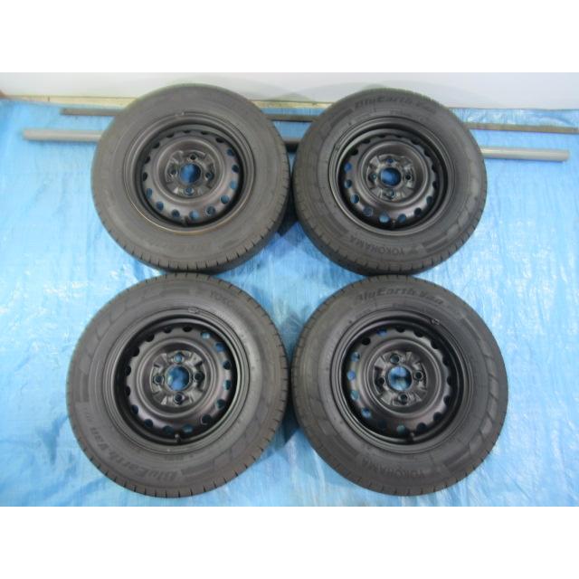 155/80R13 85/84N LT 6PR YOKOHAMA BluEarth-van RY55 日産 鉄ホイール