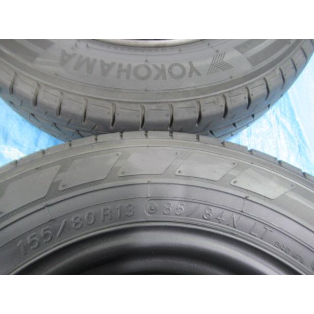 155/80R13 85/84N LT 6PR YOKOHAMA BluEarth-van RY55 日産 鉄ホイール