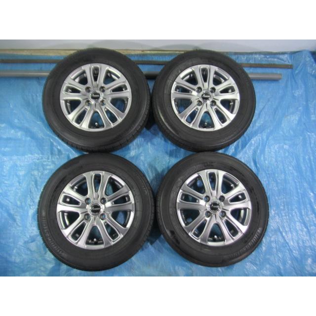 145/80R13 夏タイヤ BRIDGESTONE weds 13インチ 4B 4H 100 ET43 中古4