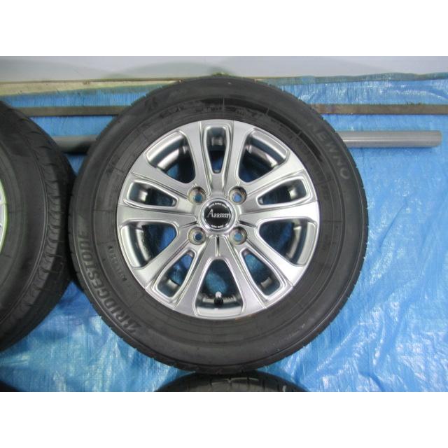 145/80R13 夏タイヤ BRIDGESTONE weds 13インチ 4B 4H 100 ET43 中古4
