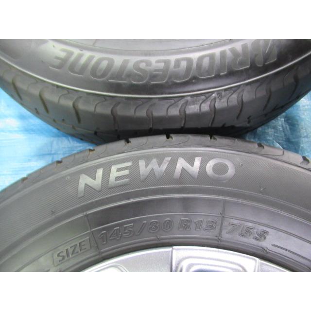 145/80R13 夏タイヤ BRIDGESTONE weds 13インチ 4B 4H 100 ET43 中古4