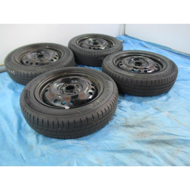 155/65R14 DUNLOP 鉄チン 美品 14インチ 155/65R14 夏タイヤ DUNLOP ダイハツ純正鉄 14インチ 4.5J 4H/100 ET45