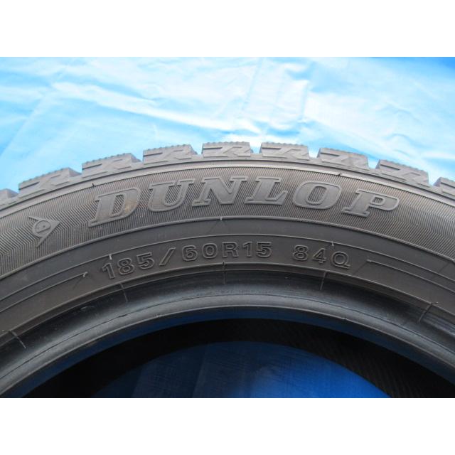 エア漏点検済！冬タイヤ DUNLOP WINTER MAXX WM02 185/60R15 84Q 2022年製！中古4本セット！Z00285の画像