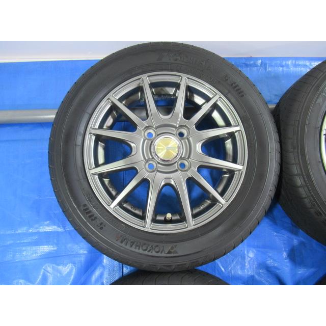 バランス済！WEZEN 13-4B 4H/100 ET42 + YOKOHAMA 155/65R13 2021年製 