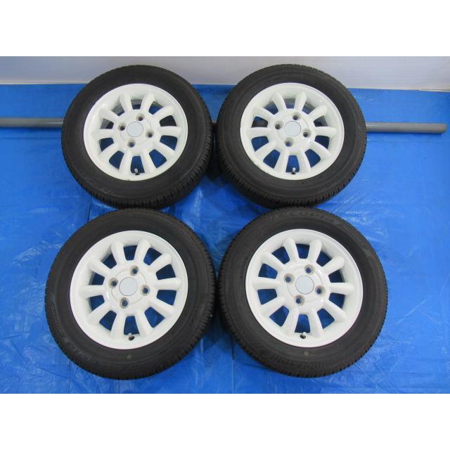 バランス済！スズキ純正 13-4B 4H/100 ET45 + BRIDGESTONE 155/65R13