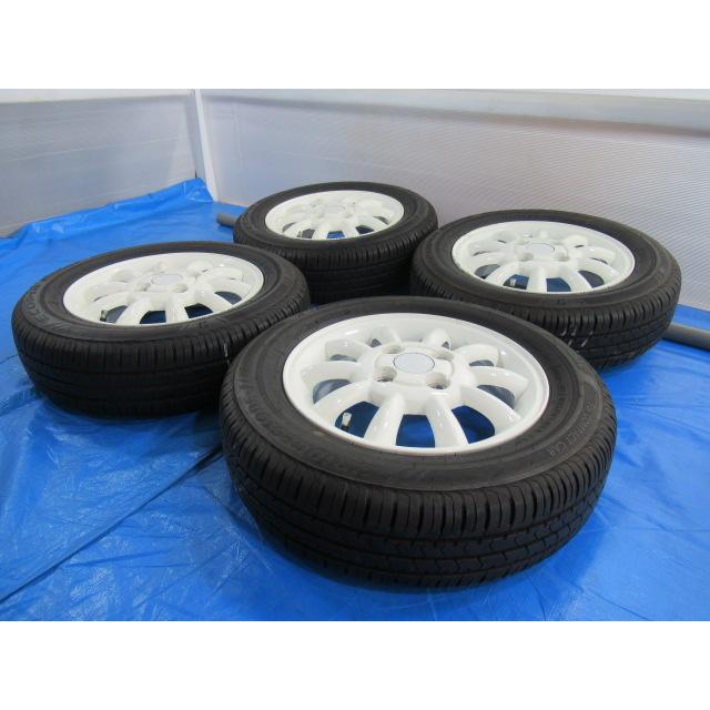②83 夏タイヤ セルボ スズキ純正　ブリヂストン 155/65R13 バランス済！スズキ純正 13-4B 4H/100 ET45 + BRIDGESTONE 155/65R13