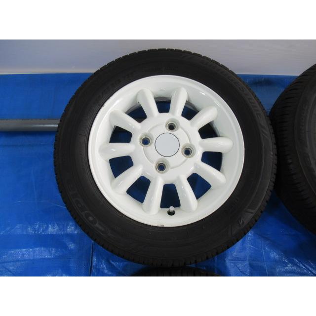 バランス済！スズキ純正 13-4B 4H/100 ET45 + BRIDGESTONE 155/65R13