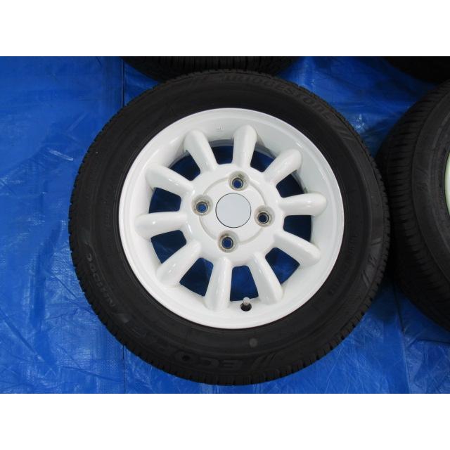 バランス済！スズキ純正 13-4B 4H/100 ET45 + BRIDGESTONE 155/65R13