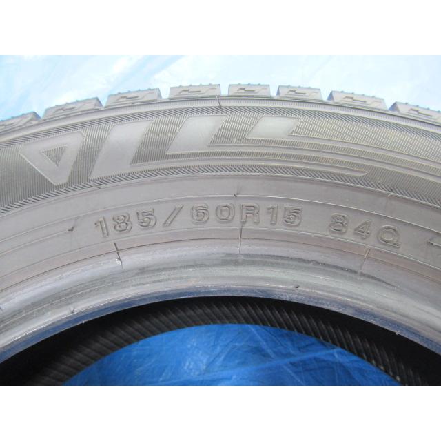 185/60R15 84Q スタッドレスタイヤ DUNLOP WINTERMAXX WM03 エア漏点検済 極上バリ溝9分山 2020年製 中古4本セット Z00571_9