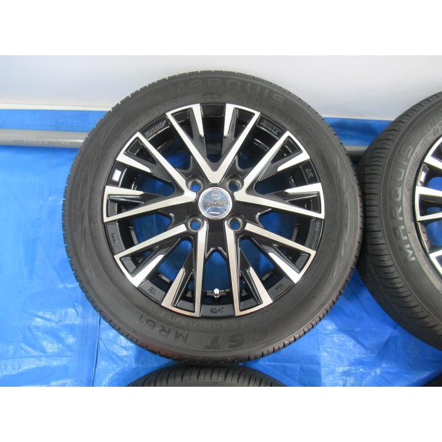 バランス済！美品 ENKEI 14-4.5J 4H/100 ET45 + 155/65R14 中古4本