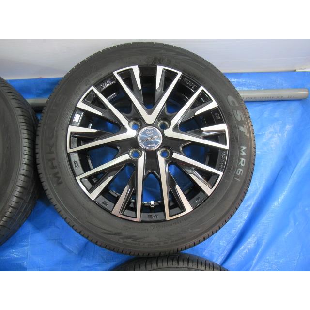 バランス済！美品 ENKEI 14-4.5J 4H/100 ET45 + 155/65R14 中古4本