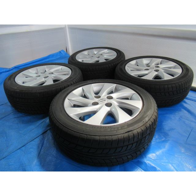 中古トヨタ純正 ENKEI 15-6J 4H/100 ET40 + 冬タイヤ TOYO 185/55R15 2021年製！中古4本セット！ｂB パッソ ヴィッツ等 中古トヨタ純正 ENKEI 15-6J 4H/100 ET40 + 冬タイヤ TOYO 185/55R15