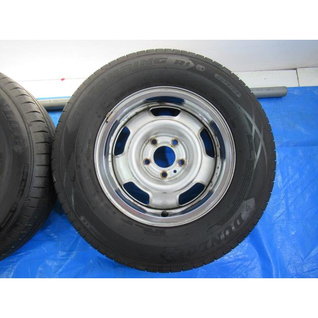 ボルボ 鉄 14-5.5J 5H/108 ET20 + DUNLOP 185/80R14 2021年製 中古2本