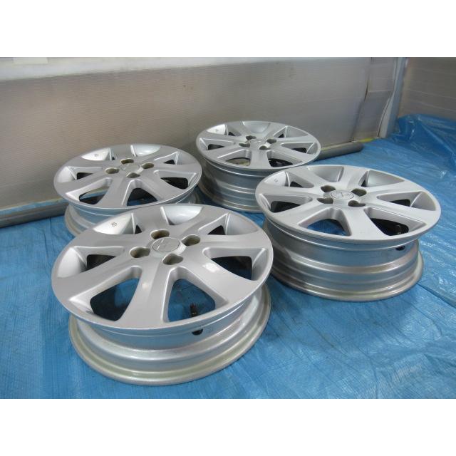 ゴムバルブ新品交換済！歪みチェック済！ミツビシ純正 15- (F) 4J (R) 5J ET35 4H/100 中古4本   アイ アイミーブ Z01255_1