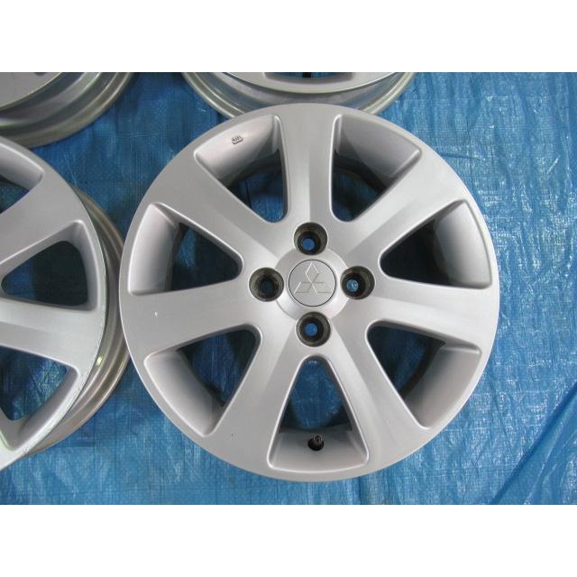 ゴムバルブ新品交換済！歪みチェック済！ミツビシ純正 15- (F) 4J (R) 5J ET35 4H/100 中古4本   アイ アイミーブ Z01255_5
