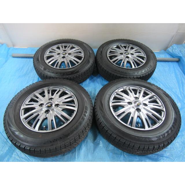 バランス済！美品 Fang 13-4B 4H/100 ET45 +冬タイヤ BRIDGESTONE VRX2