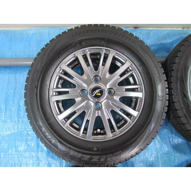 バランス済！美品 Fang 13-4B 4H/100 ET45 +冬タイヤ BRIDGESTONE VRX2