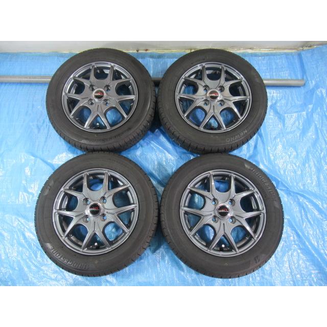 155/65R13 夏タイヤ BRIDGESTONE バランス済 weds 13インチ 4B 4H 100 