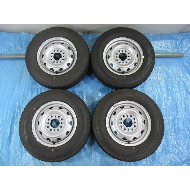 145R12 6PR LT スタッドレス バランス済 鉄ホイール 12インチ 4B 4H