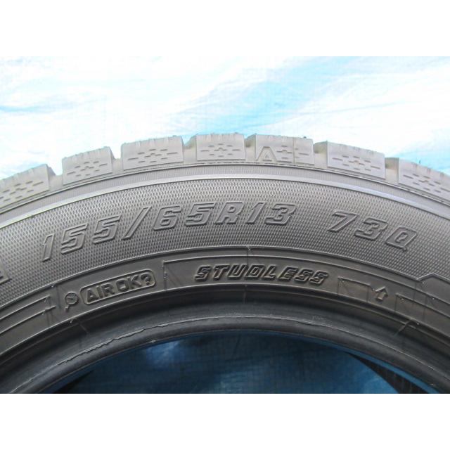 155/65R13 73Q スタッドレスタイヤ GOODYEAR ICENAVI 7 極上 バリ溝9〜9.5分 2023年製 中古4本セット Z01959の画像