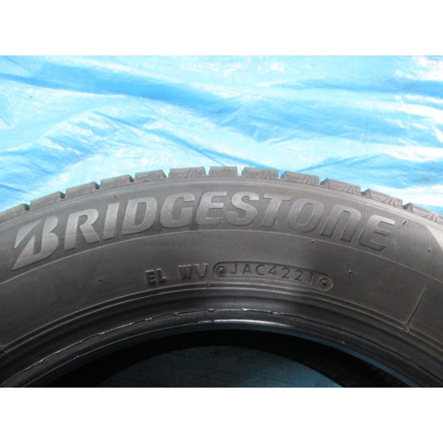 195/60R16 89Q スタッドレスタイヤ BRIDGESTONE BLIZZAK VRX3 バリ溝9分山 2021年製 中古2本セット エア漏れ点検済み Z01974の画像