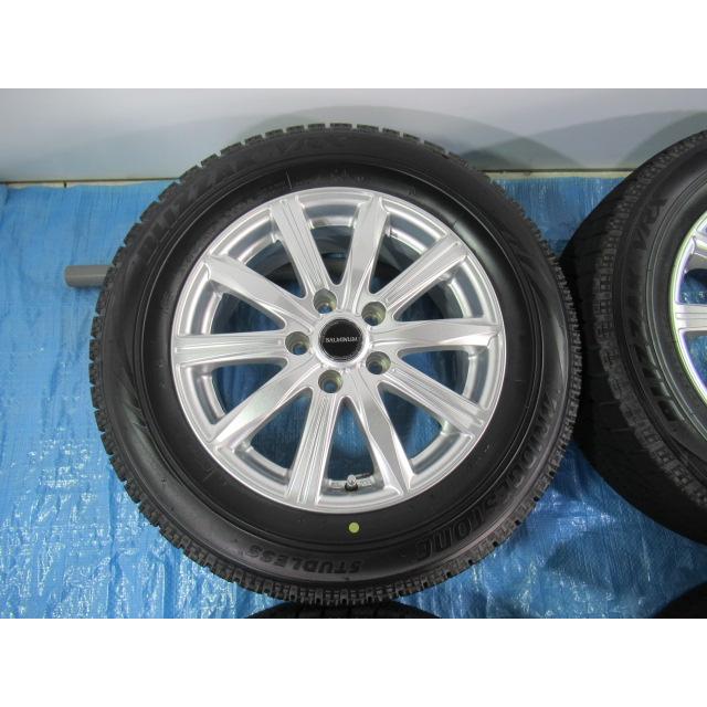 215/60R16 スタッドレスタイヤ バランス済 BALMINUM 16インチ 6.5J 5H