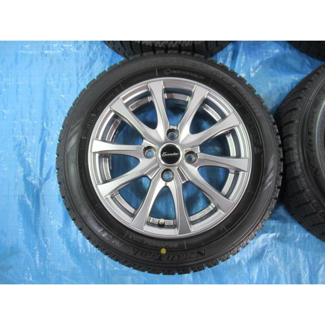 165/65R14 スタッドレスタイヤ バランス済 美品 HOTSTUFF 14インチ 5.5