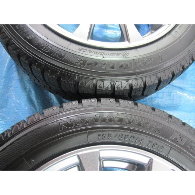 165/65R14 スタッドレスタイヤ バランス済 美品 HOTSTUFF 14インチ 5.5
