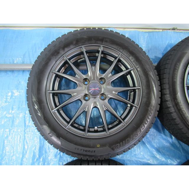 すめらぎ　ダイヤレジン　✖️2本 185/60R15 スタッドレスタイヤ バランス済 VRX2 weds 15インチ 5.5J 4H