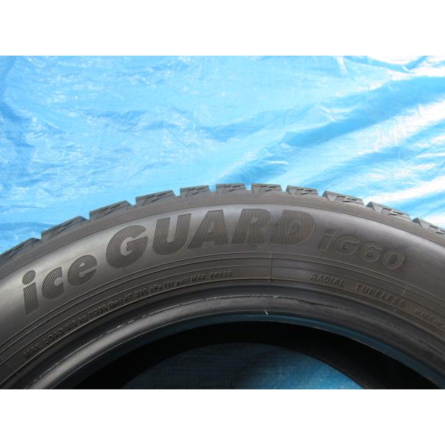 205/55R16 91Q スタッドレスタイヤ YOKOHAMA iceGUARD iG60 極上 バリ溝8〜9分 2022年製 中古4本セット Z02076の画像