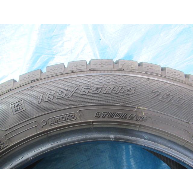 165/65R14 79Q スタッドレスタイヤ GOODYEAR ICENAVI 7 エア漏れ点検済み バリ溝9分山 2021年製 中古4本セット Z02095の画像